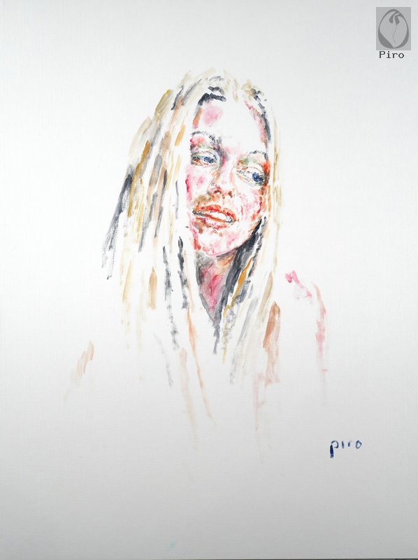 oil on paper - olio su carta di Piro